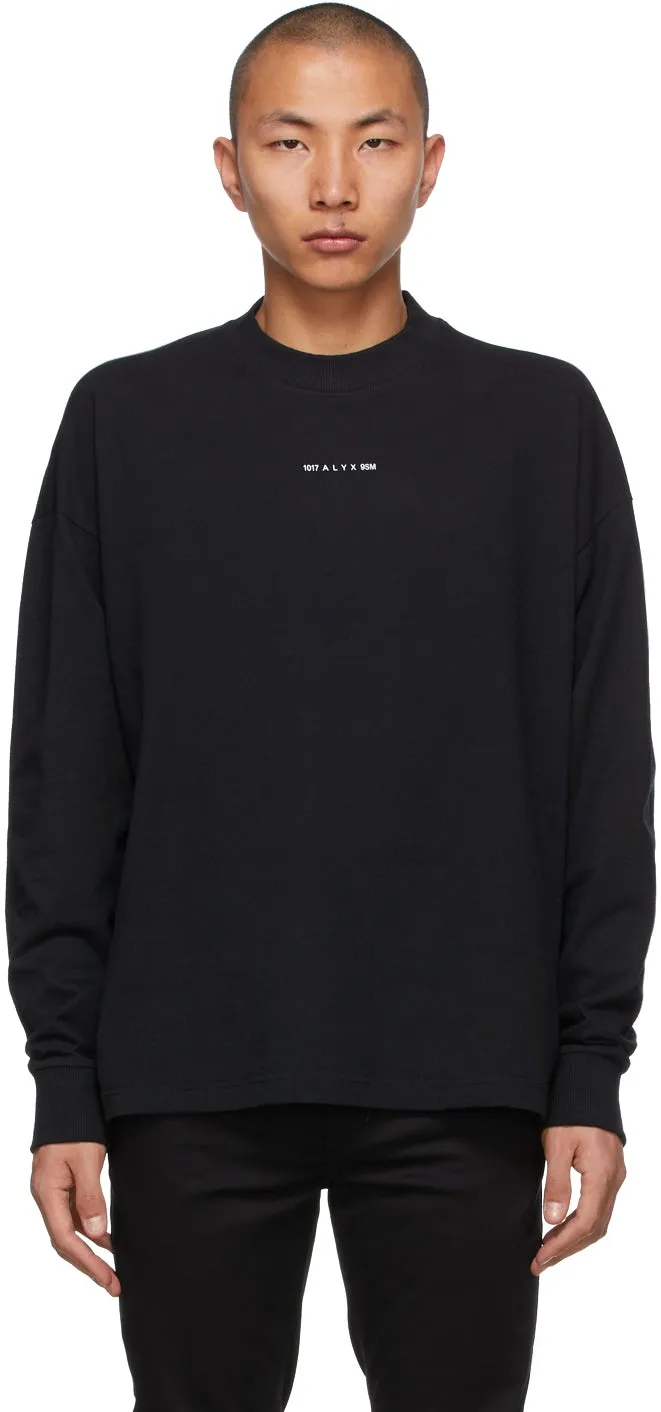 1017 ALYX 9SM Black Visual Logo Long Sleeve T-Shirt