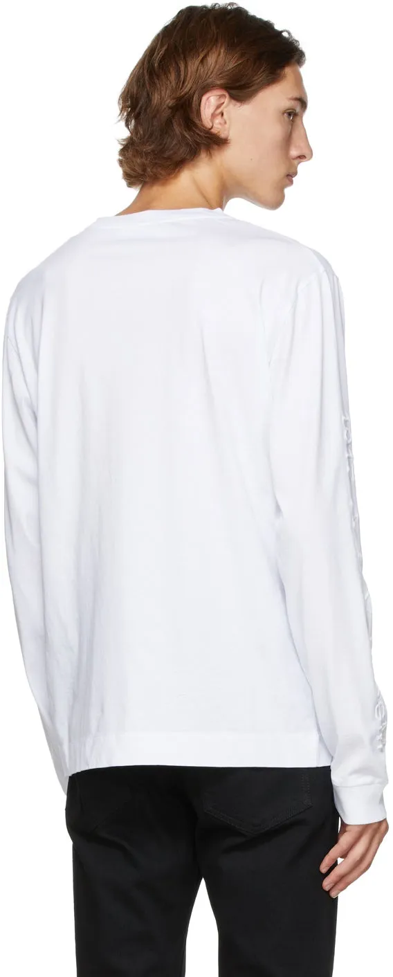 1017 ALYX 9SM White Double Logo Long Sleeve T-Shirt
