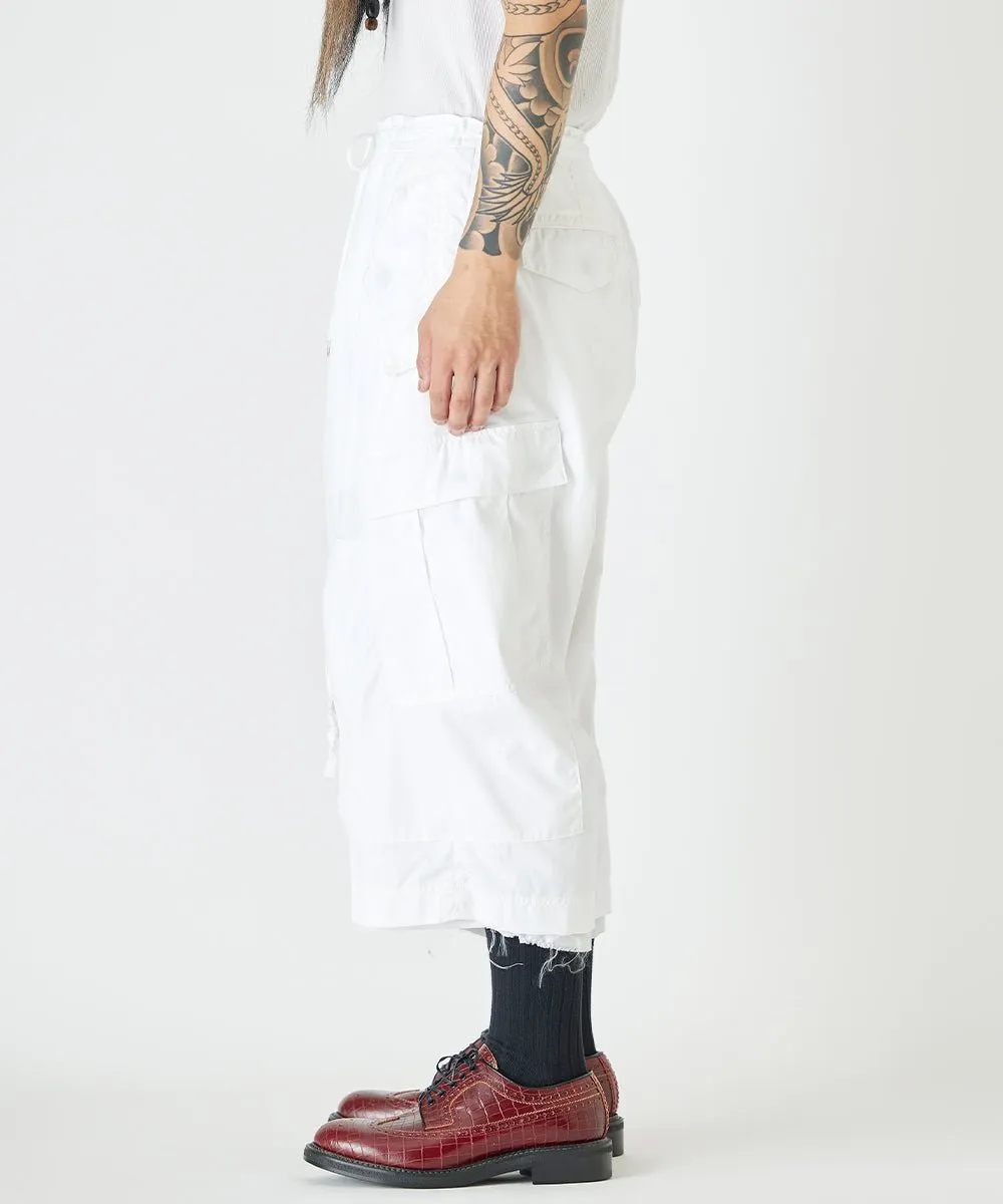 【60%OFF】Cropped cargo pants - WHITE
