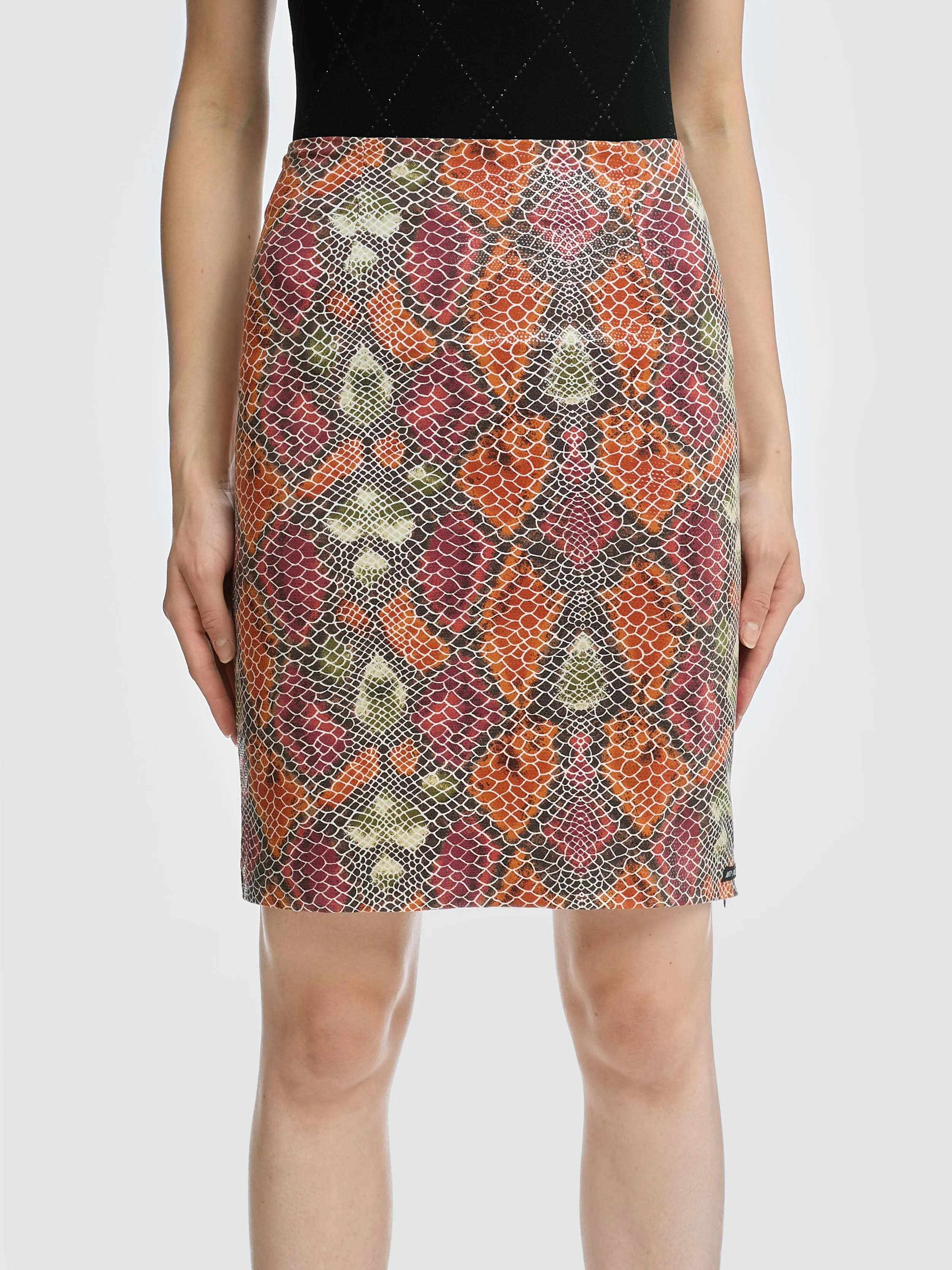 Anti-Flirt Snakeskin Midi Skirt