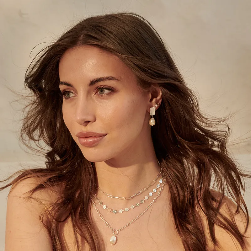 APHRODITE GODDESS SMALL PEARL EARRINGS