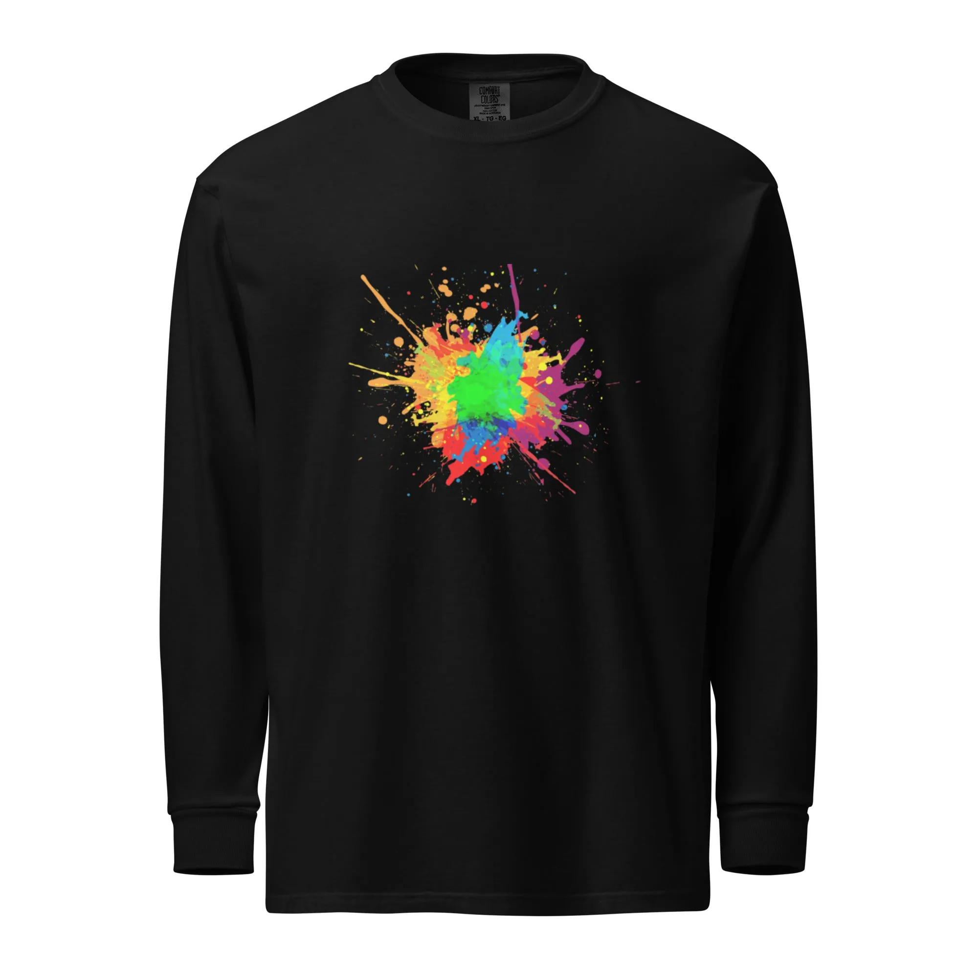 Black Splash Garment-dyed heavyweight long-sleeve shirt