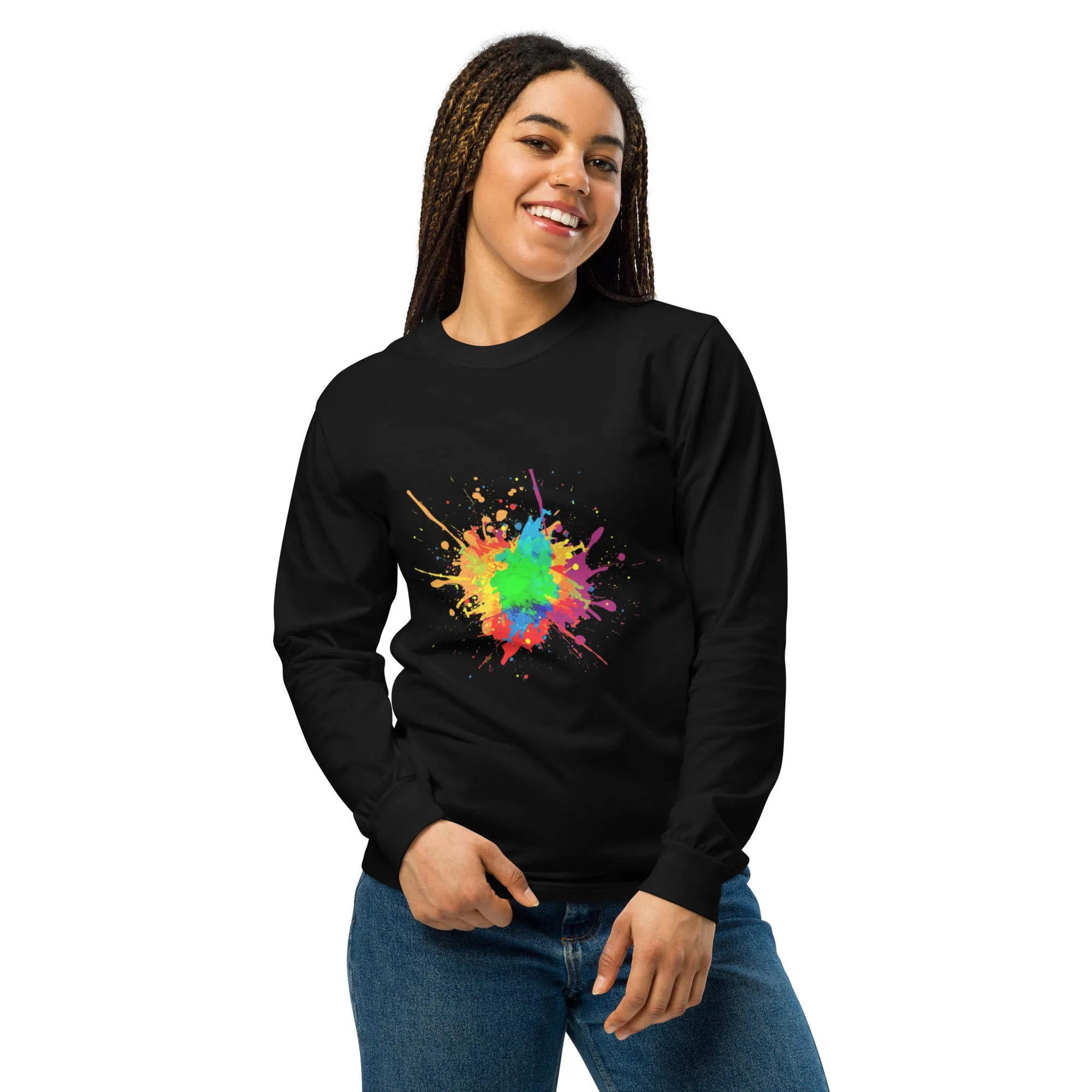 Black Splash Garment-dyed heavyweight long-sleeve shirt