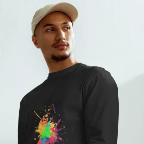Black Splash Garment-dyed heavyweight long-sleeve shirt