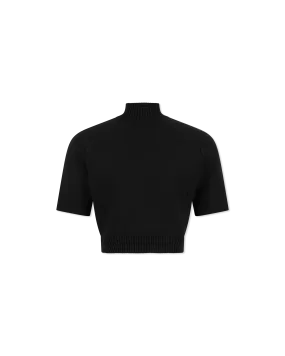 Caia Mock Neck Stretch Viscose Knit Top