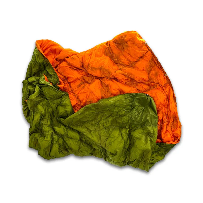 Caliloha Pncho 80" x 55" Reversible/Packable Down Blanket