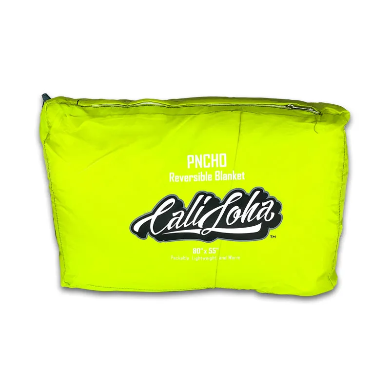 Caliloha Pncho 80" x 55" Reversible/Packable Down Blanket