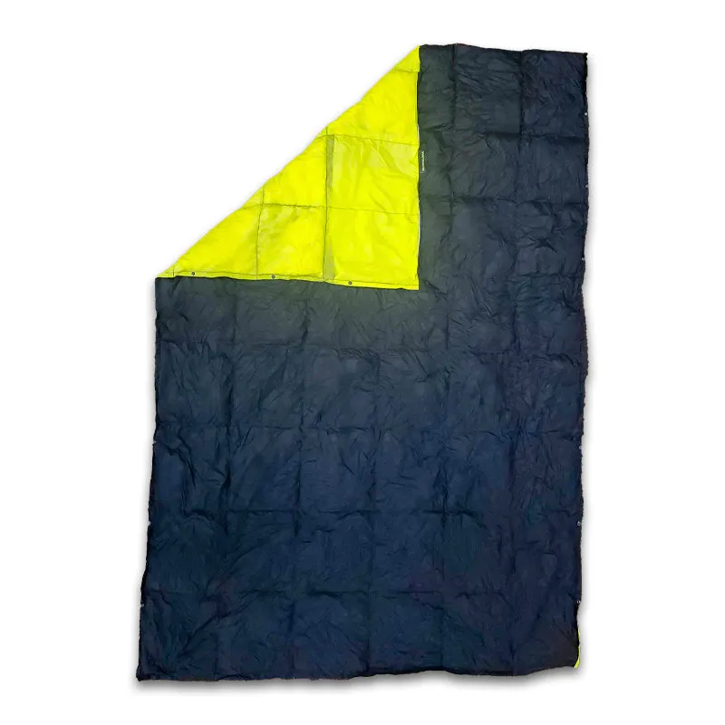 Caliloha Pncho 80" x 55" Reversible/Packable Down Blanket