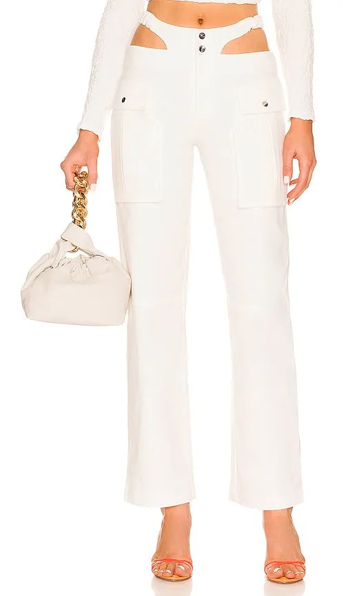 Camila Coelho Zenna Cargo Pant in White