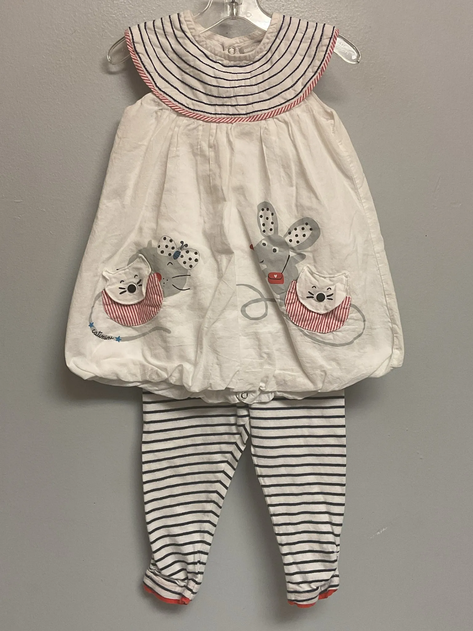 Catimini Size 18M Toddler Girls 2 Piece Set