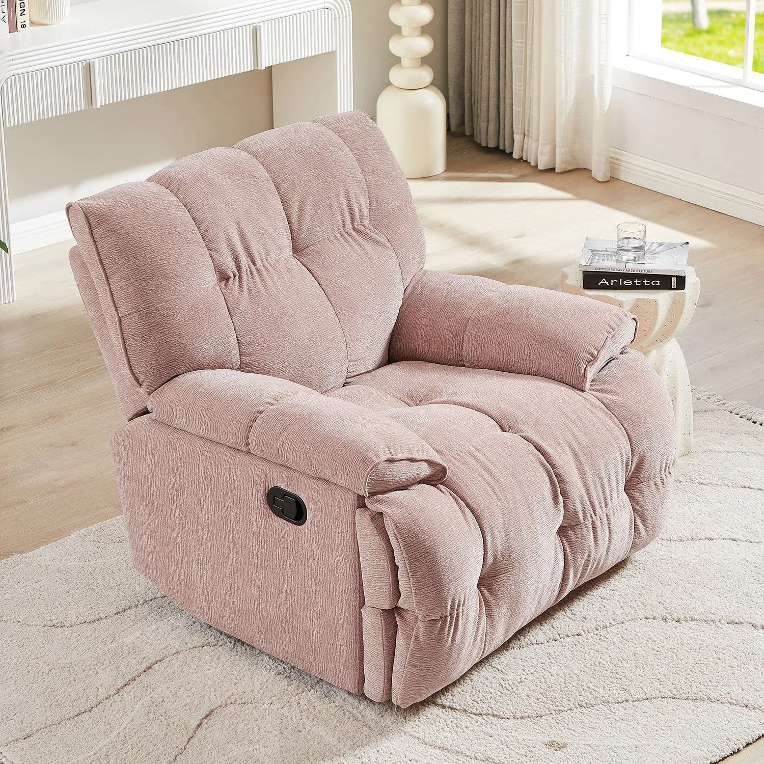 CozyGlide 360 ErgoRock Recliner- Pink