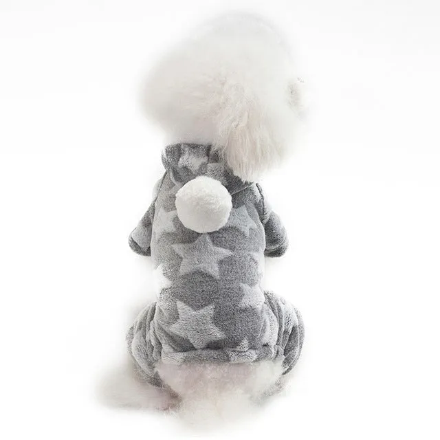 Cute Soft Fleece Pajama Winter Jumpsuit For Dogs