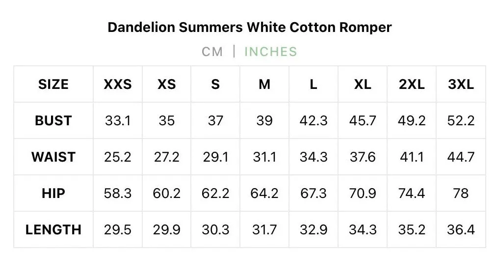 Dandelion Summers Cotton Romper