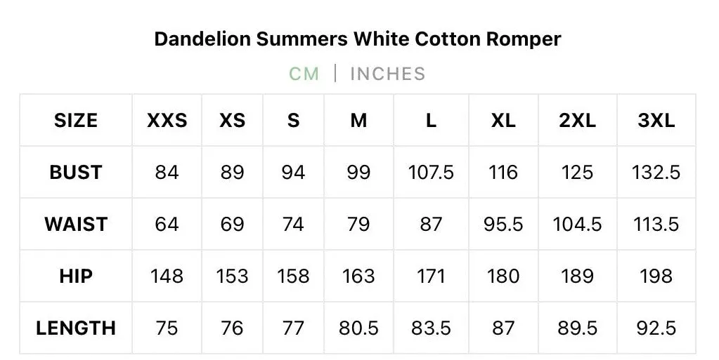 Dandelion Summers Cotton Romper