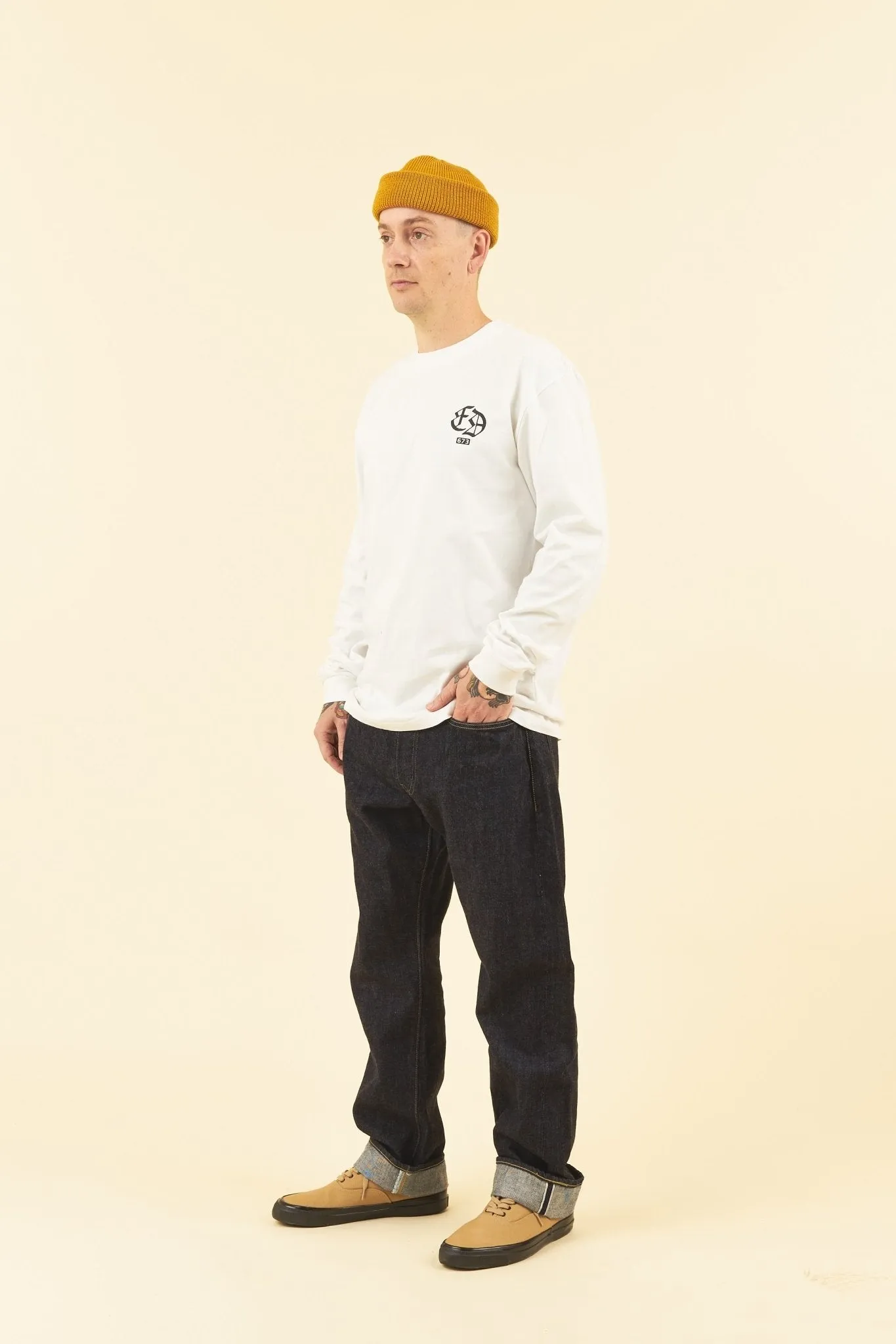 Eat Dust Printed L/S Tee - White