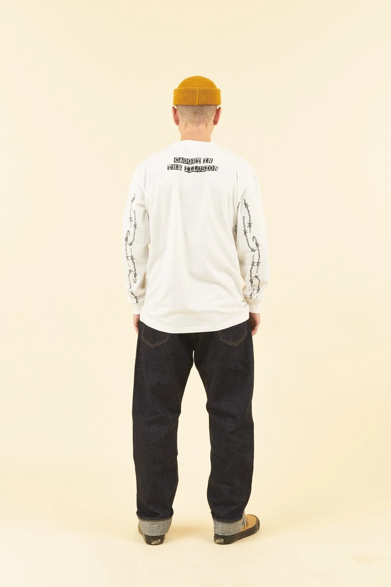 Eat Dust Printed L/S Tee - White