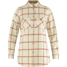 Fjällräven Women&#x27;s Övik Twill Shirt Long Sleeve Chalk White-Cabin Red | Buy Fjällräven Women&#x27;s Övik Twill Shirt Long Sleeve Chalk White-Cabin Red here | Outnorth
