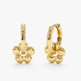 Flower Charm Huggie, Lia