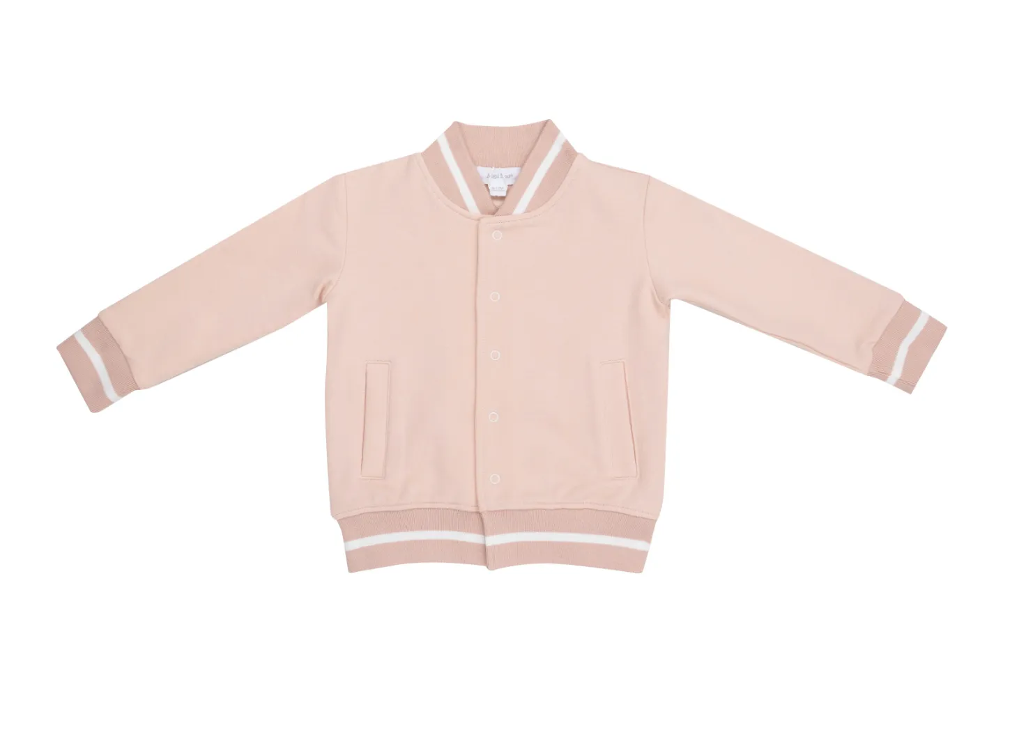 French Terry Pink Letterman Jacket