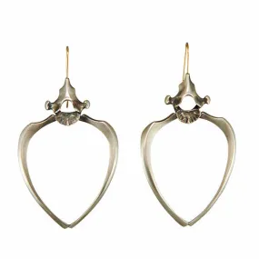 Gabriella Kiss Silver Large Raccoon Rib Earrings
