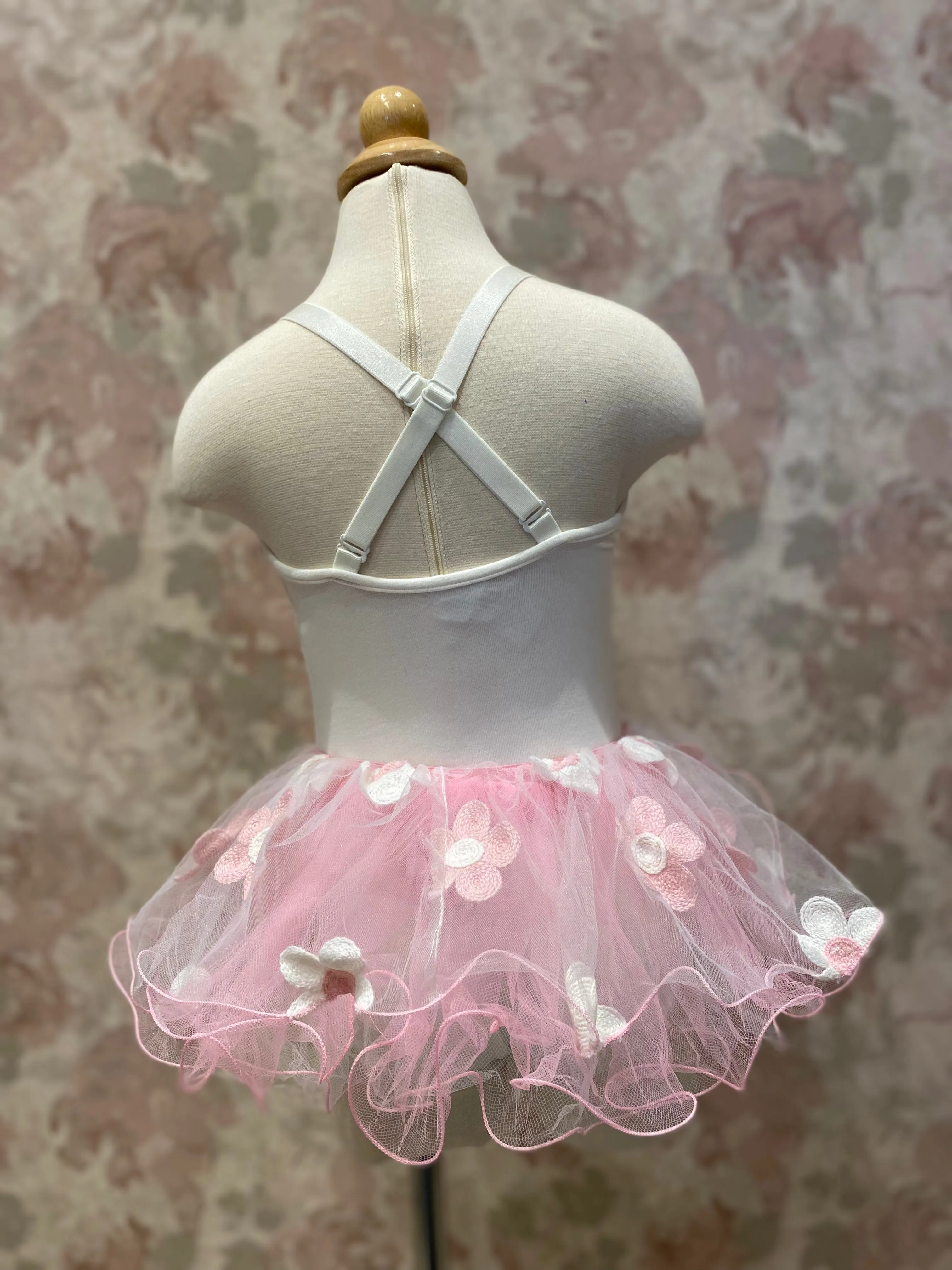 Girls Stitched Flower Tutu