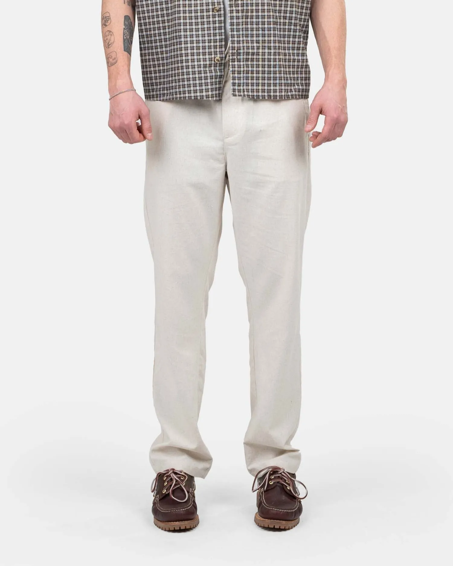 Heavyweight Hørbukser Beige