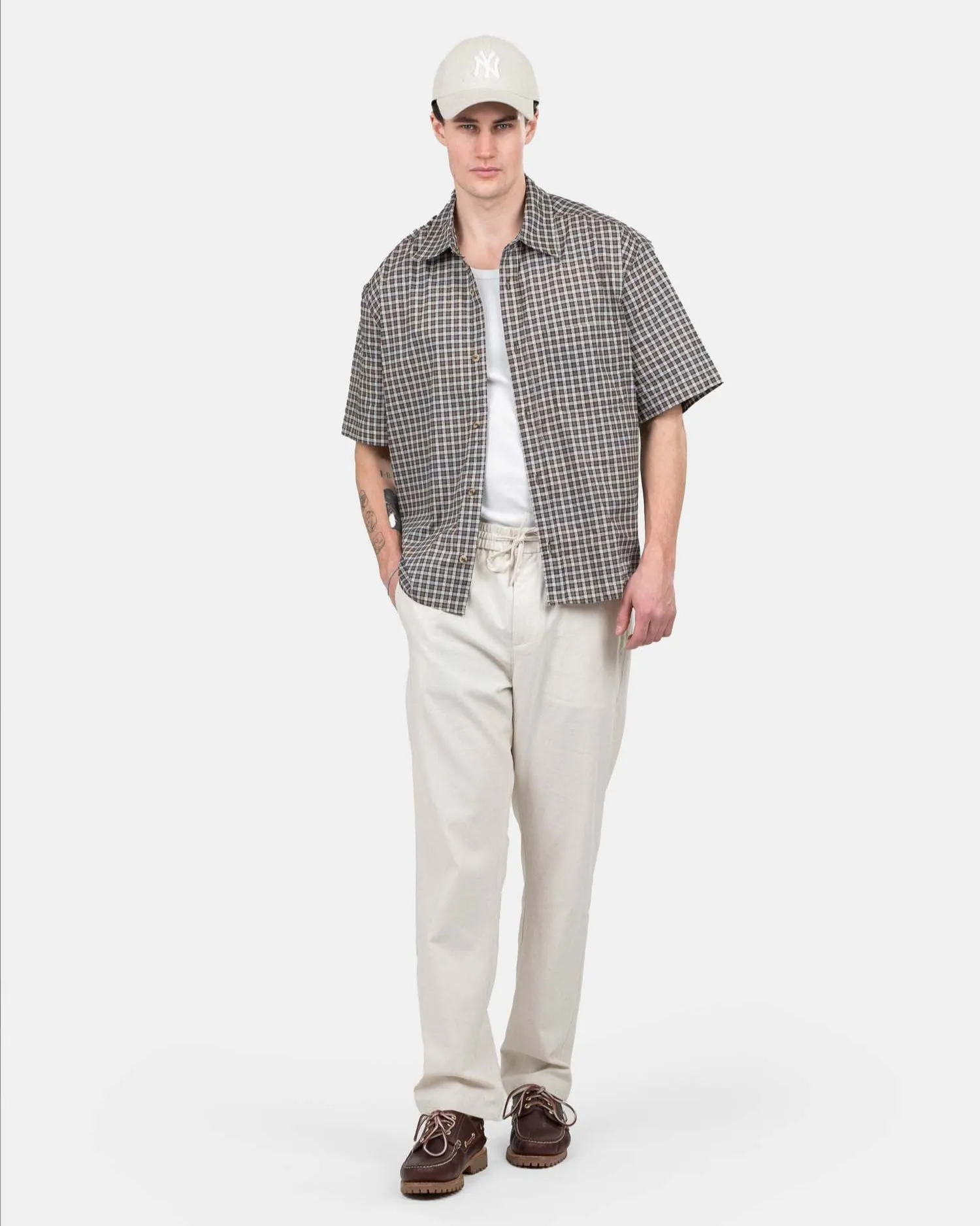 Heavyweight Hørbukser Beige