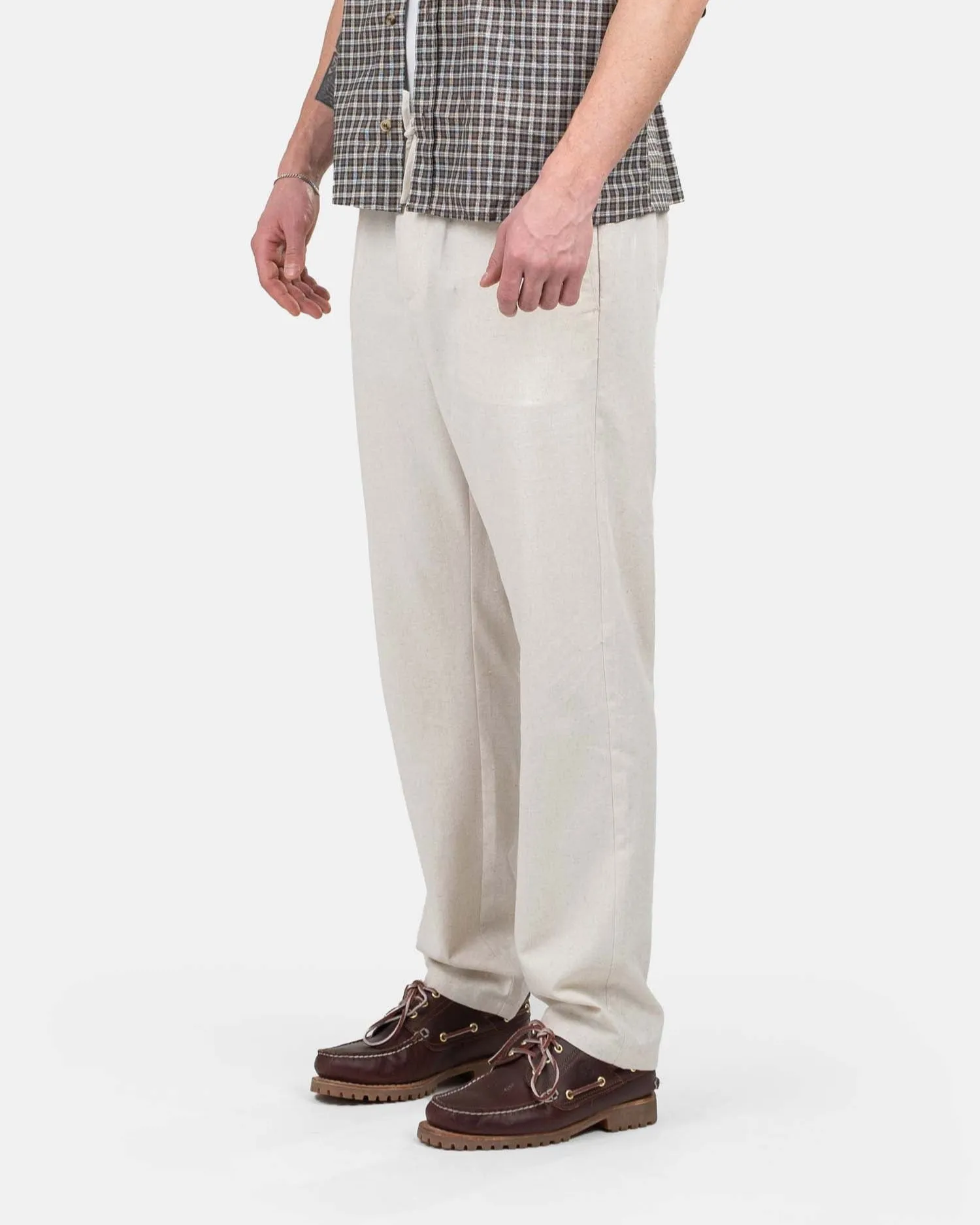 Heavyweight Hørbukser Beige