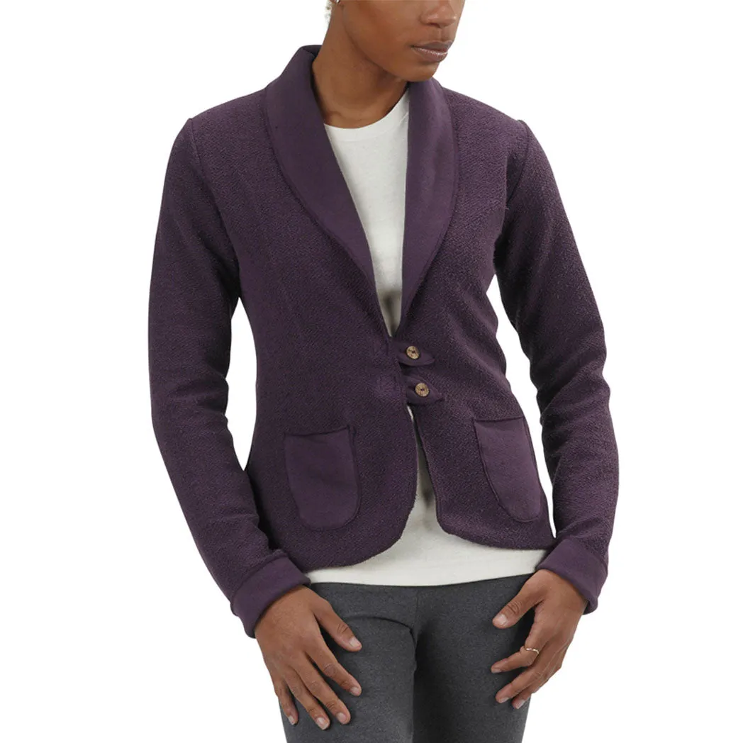 Heavyweight Terry Tab Jacket | Plum