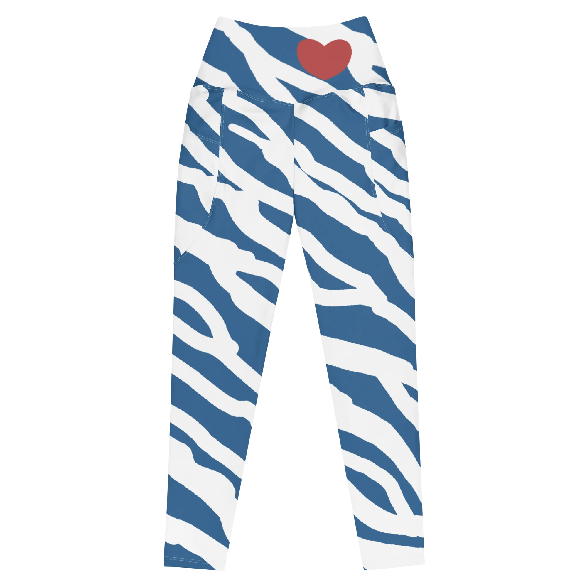 I Love you Greece Zebra Leggings with pockets