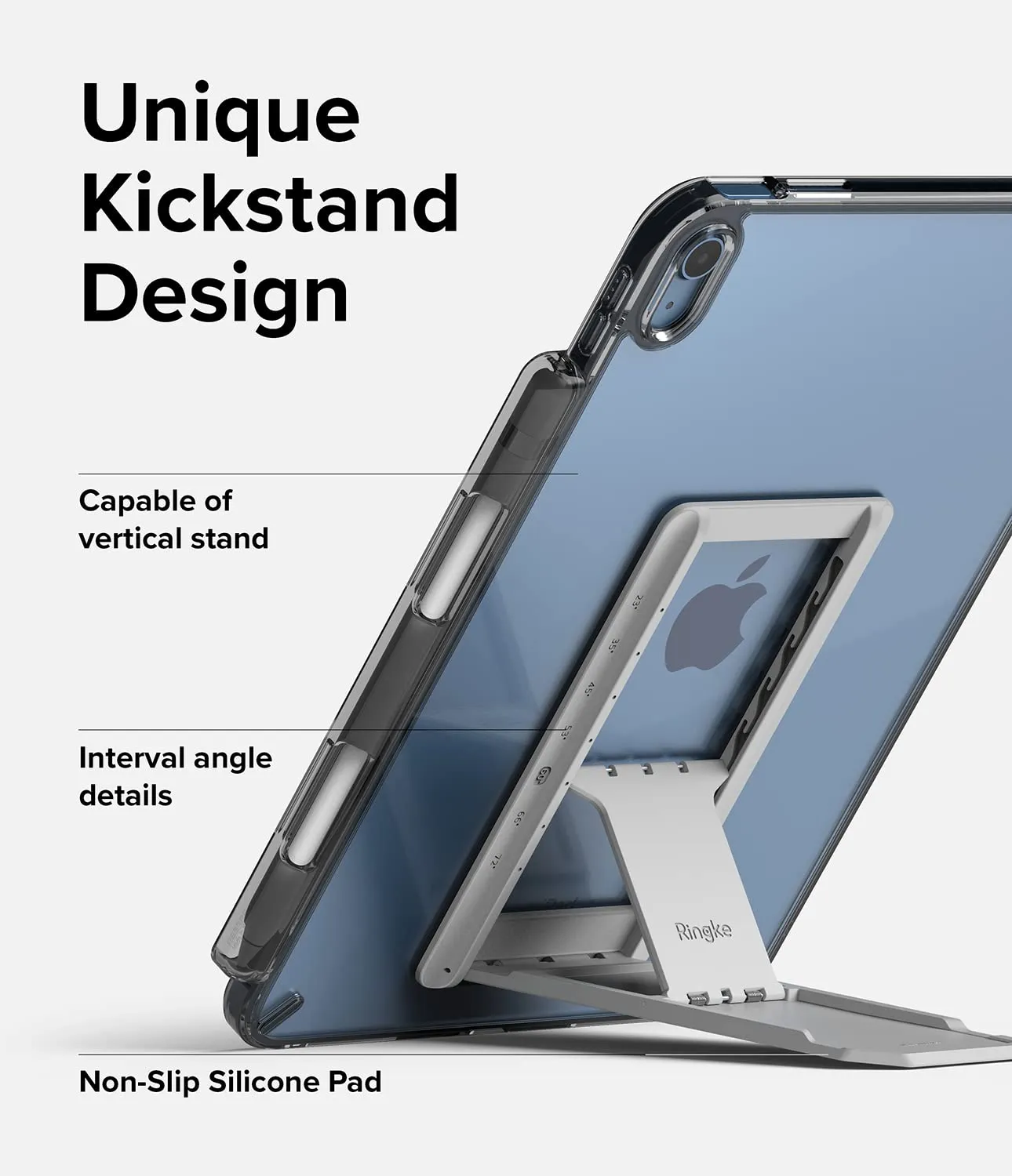 iPad 10th Generation 10.9'' (2022) Back Cover Case | Fusion & Outstanding Stand Combo - Smoke Black & Light Gray