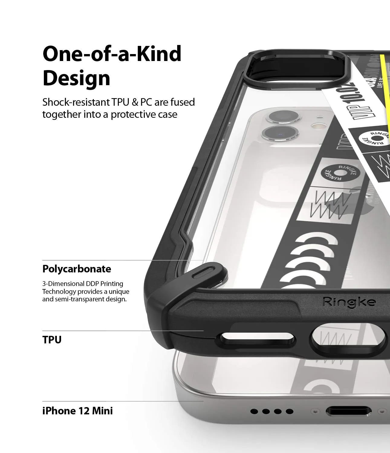 iPhone 12 Mini Back Cover Case | Fusion X Design - Ticket Band