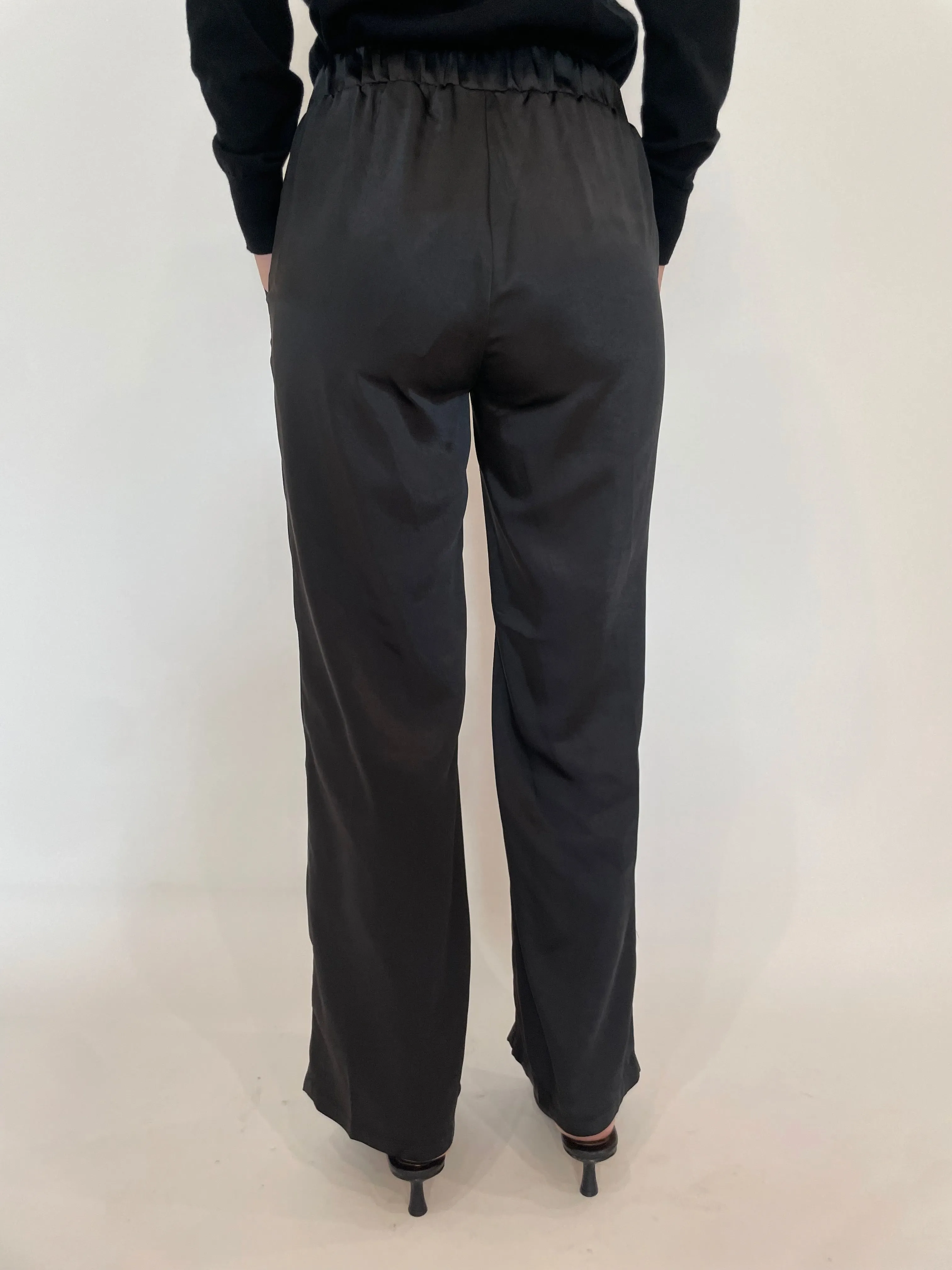 Jesse Satin Pants - Black