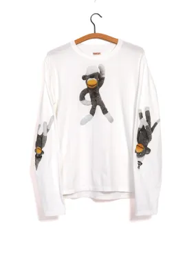 KINECHISAKU | 20/- Long Sleeve Jersey Crewneck | White