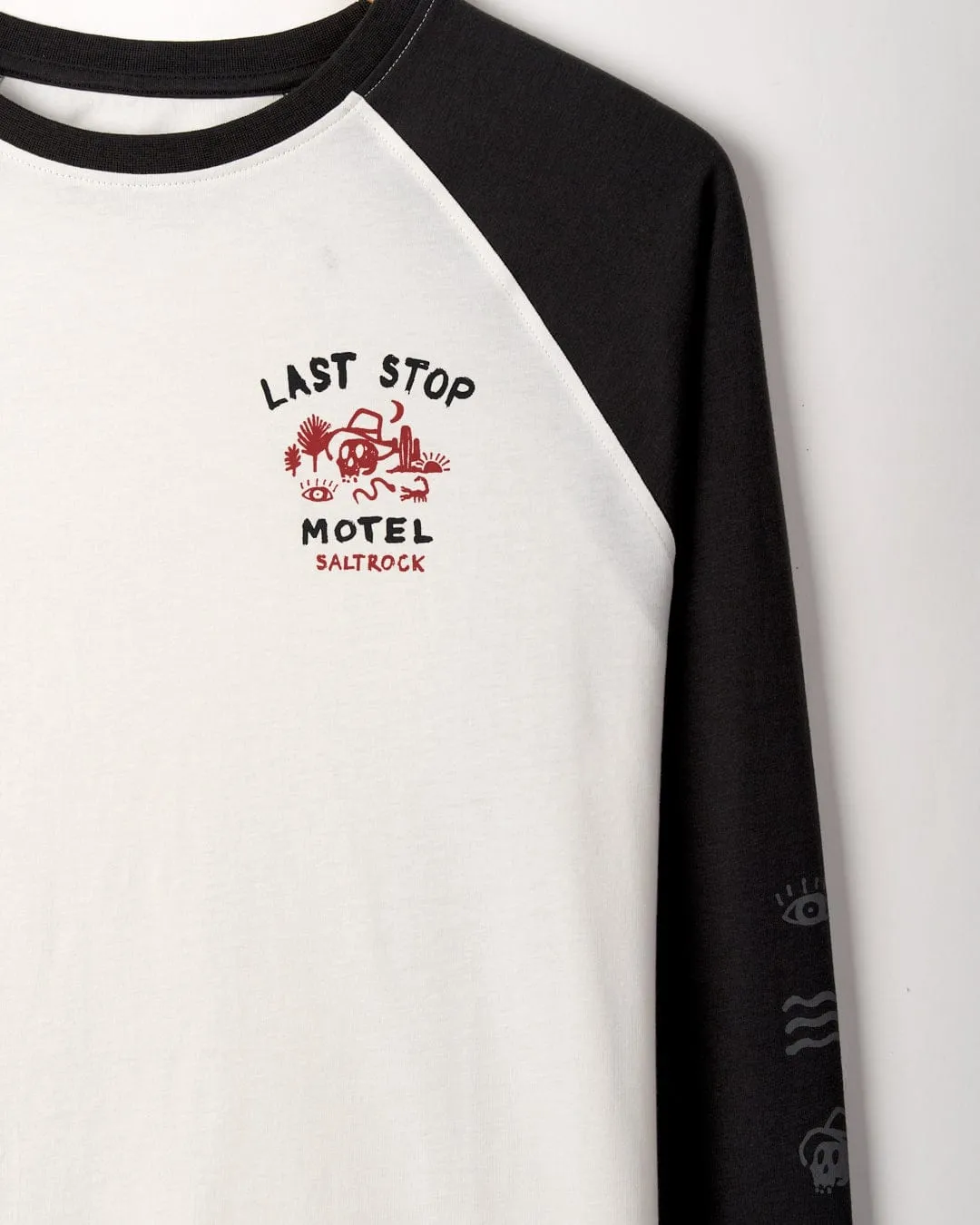 Last Stop - Long Sleeve Raglan - White