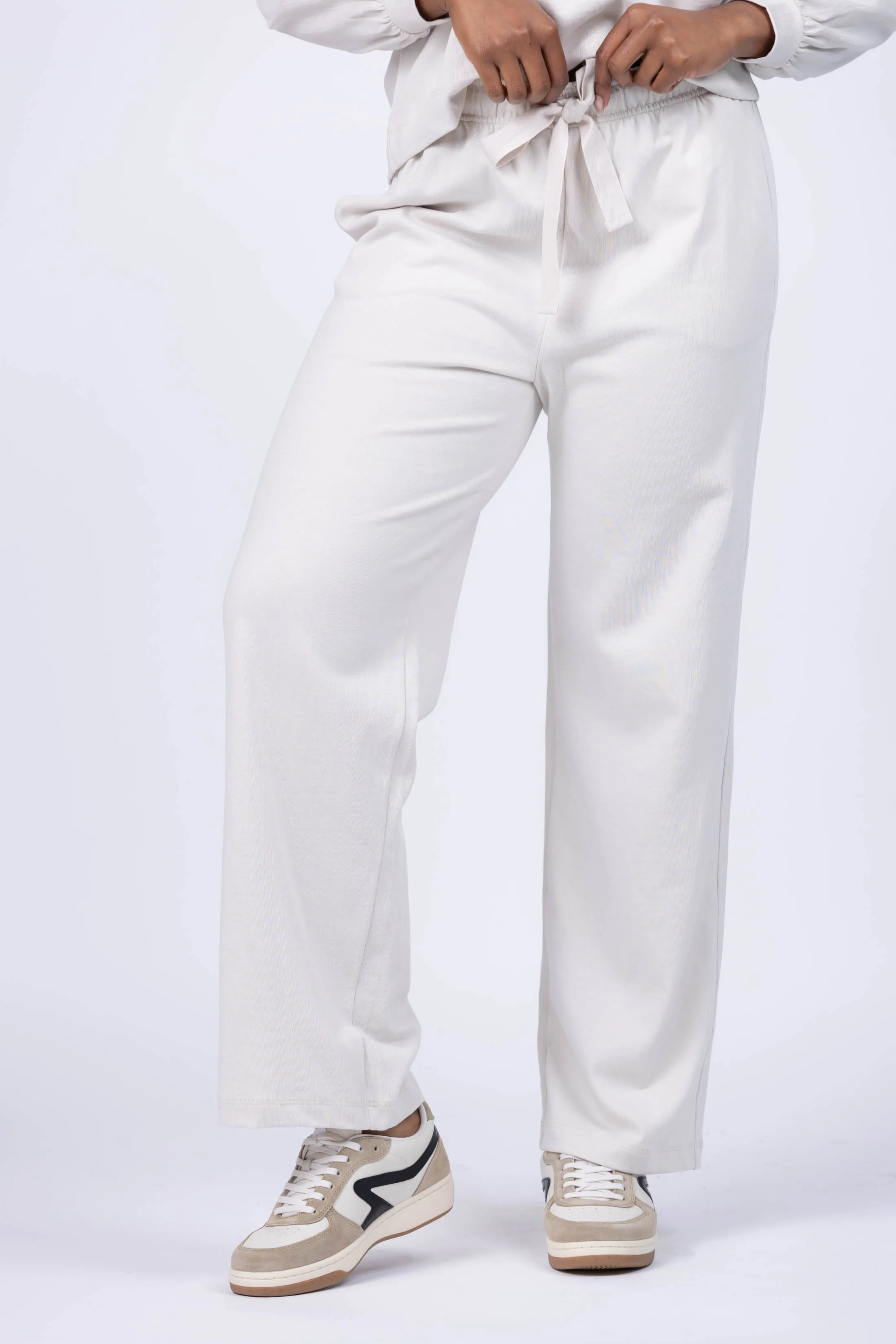 Lilla P Draw Cord Pant in Alabaster