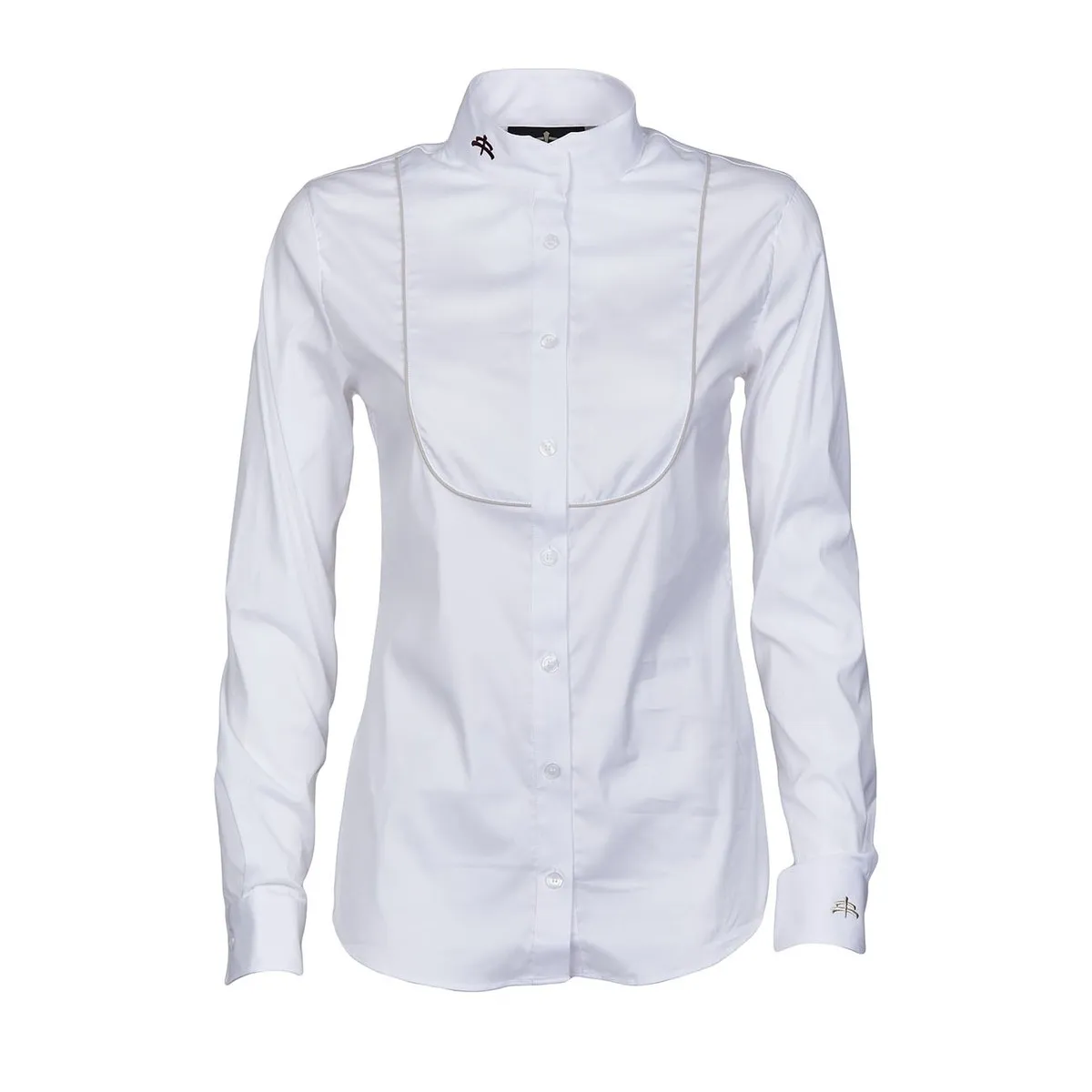 LONG SLEEVED RIDING SHIRT WITH PLASTRON GRACE BY MAKEBE Women White