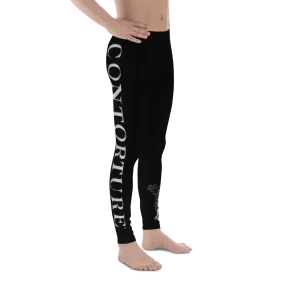 Men's Contorture Leggings Tights: White Boney