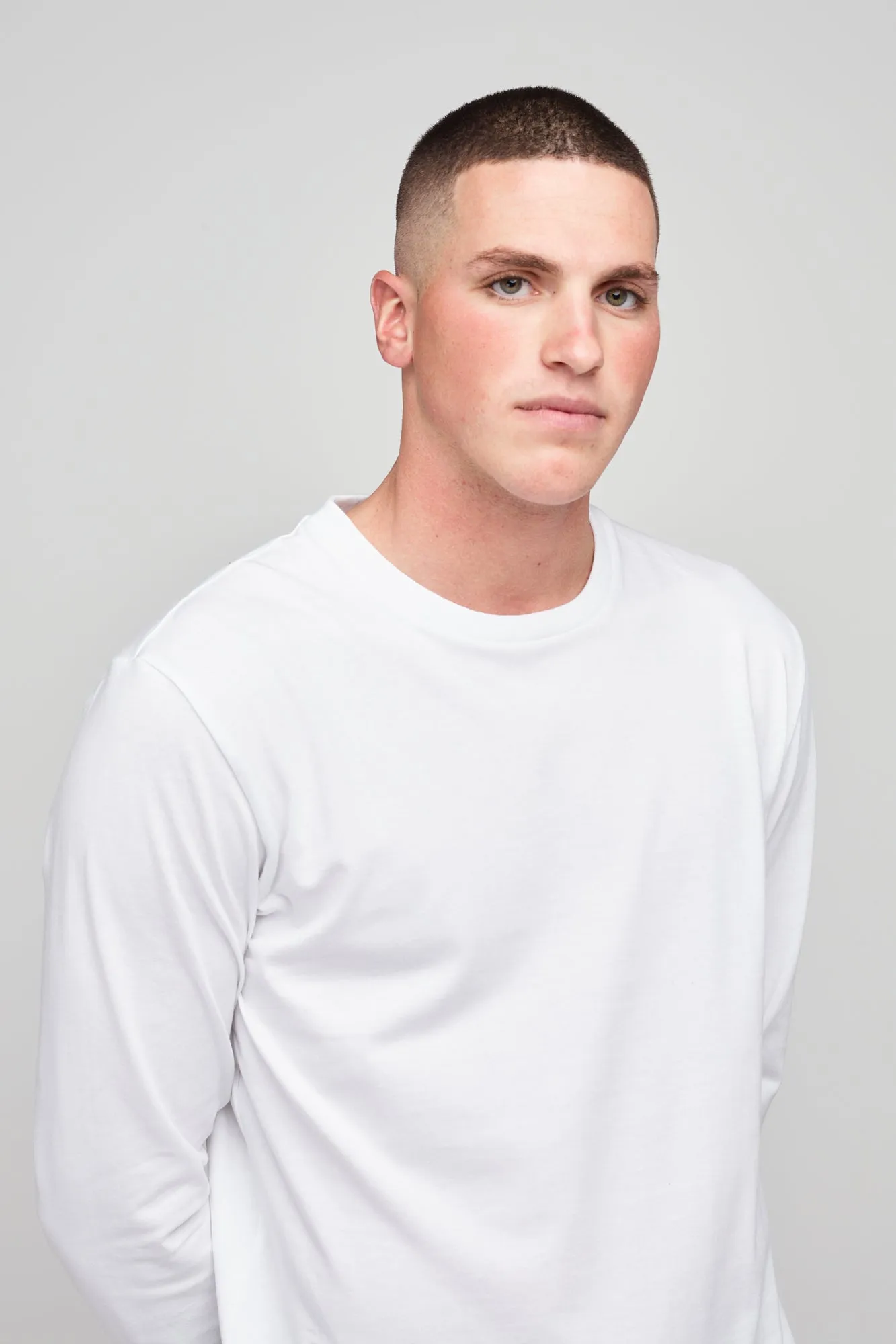Men's Long Sleeve T Shirt - White