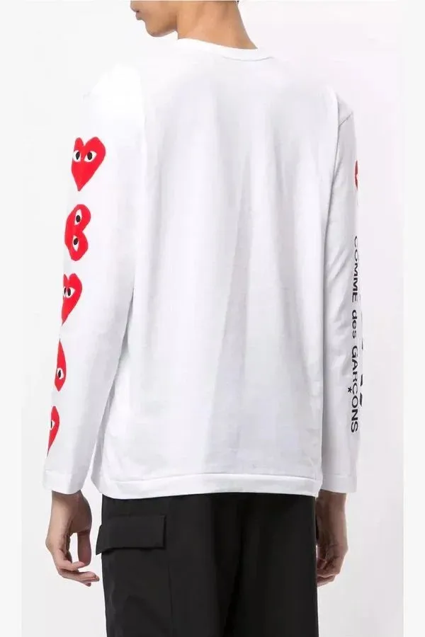 Men's Long sleeve t-shirt with logos on sleeve