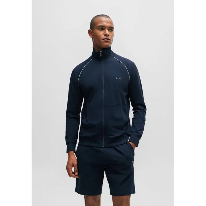 Mix & Match Zip-Thru Loungewear Track Jacket, Navy