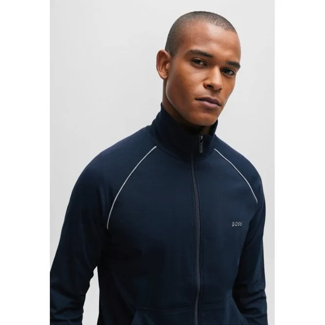Mix & Match Zip-Thru Loungewear Track Jacket, Navy
