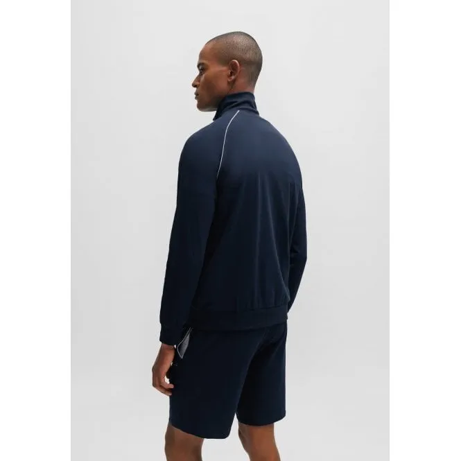 Mix & Match Zip-Thru Loungewear Track Jacket, Navy