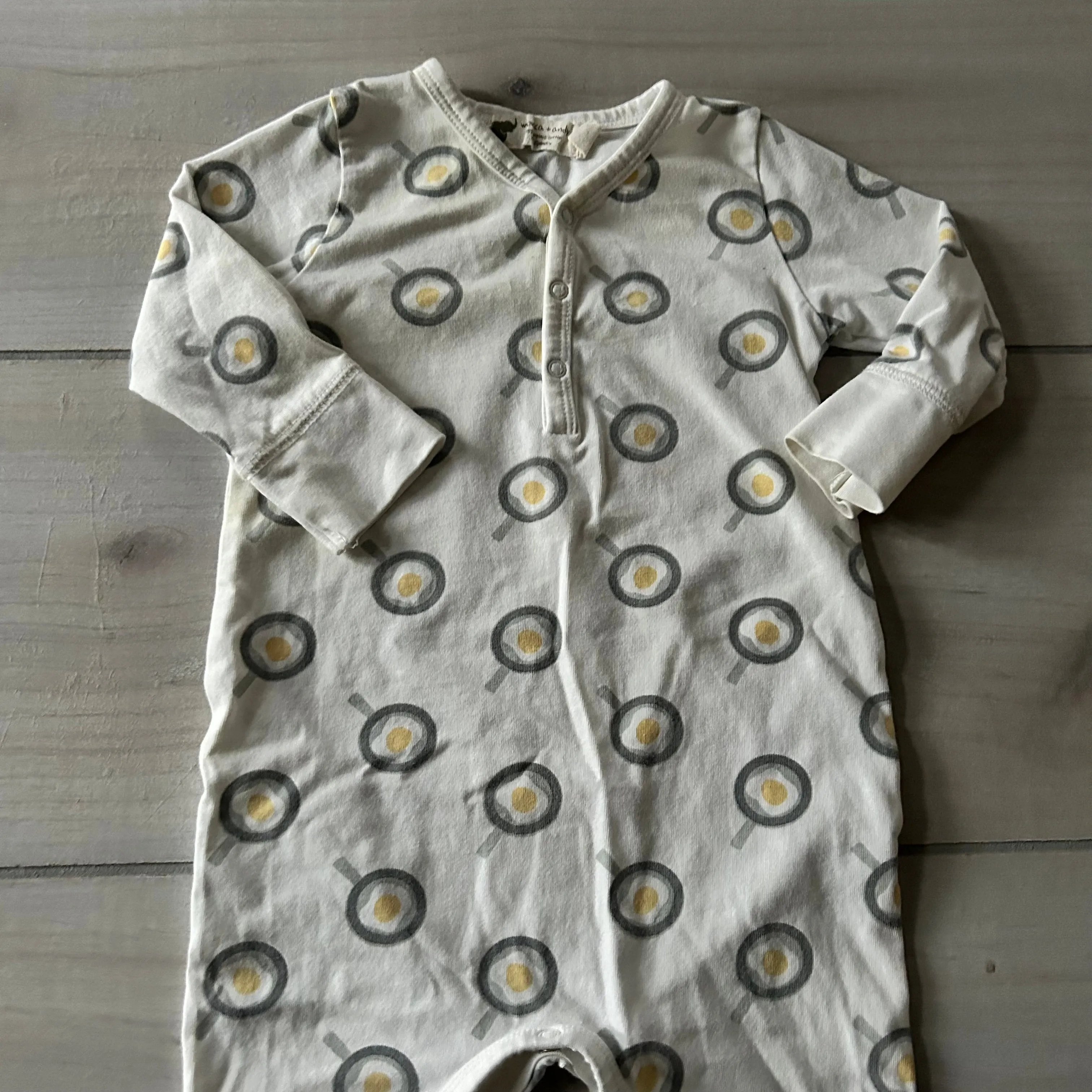 Monica & Andy Egg Pattern Organic Cotton Romper
