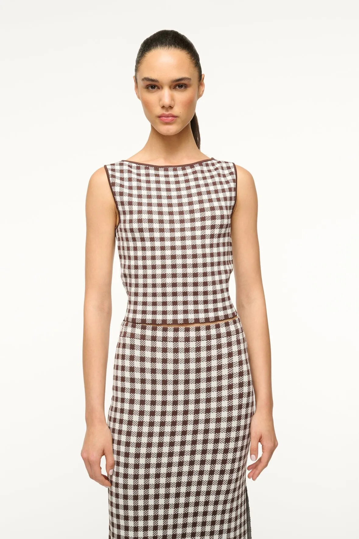 MONTGOMERY TOP | DARK CHOCOLATE GINGHAM