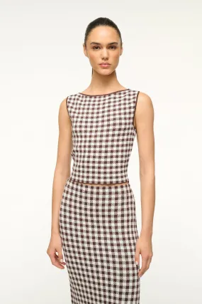 MONTGOMERY TOP | DARK CHOCOLATE GINGHAM