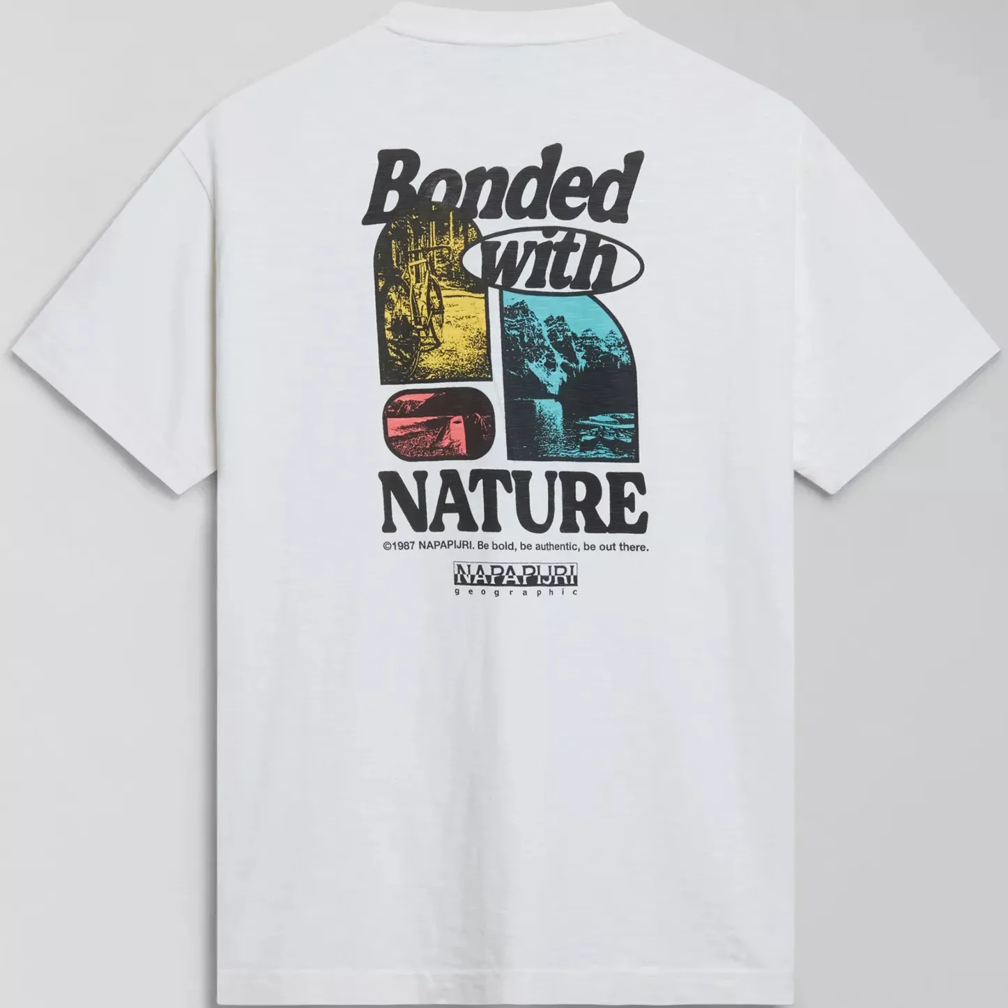 Napapijri Unisex Martre Short Sleeve T-Shirt White Whisper | Buy Napapijri Unisex Martre Short Sleeve T-Shirt White Whisper here | Outnorth