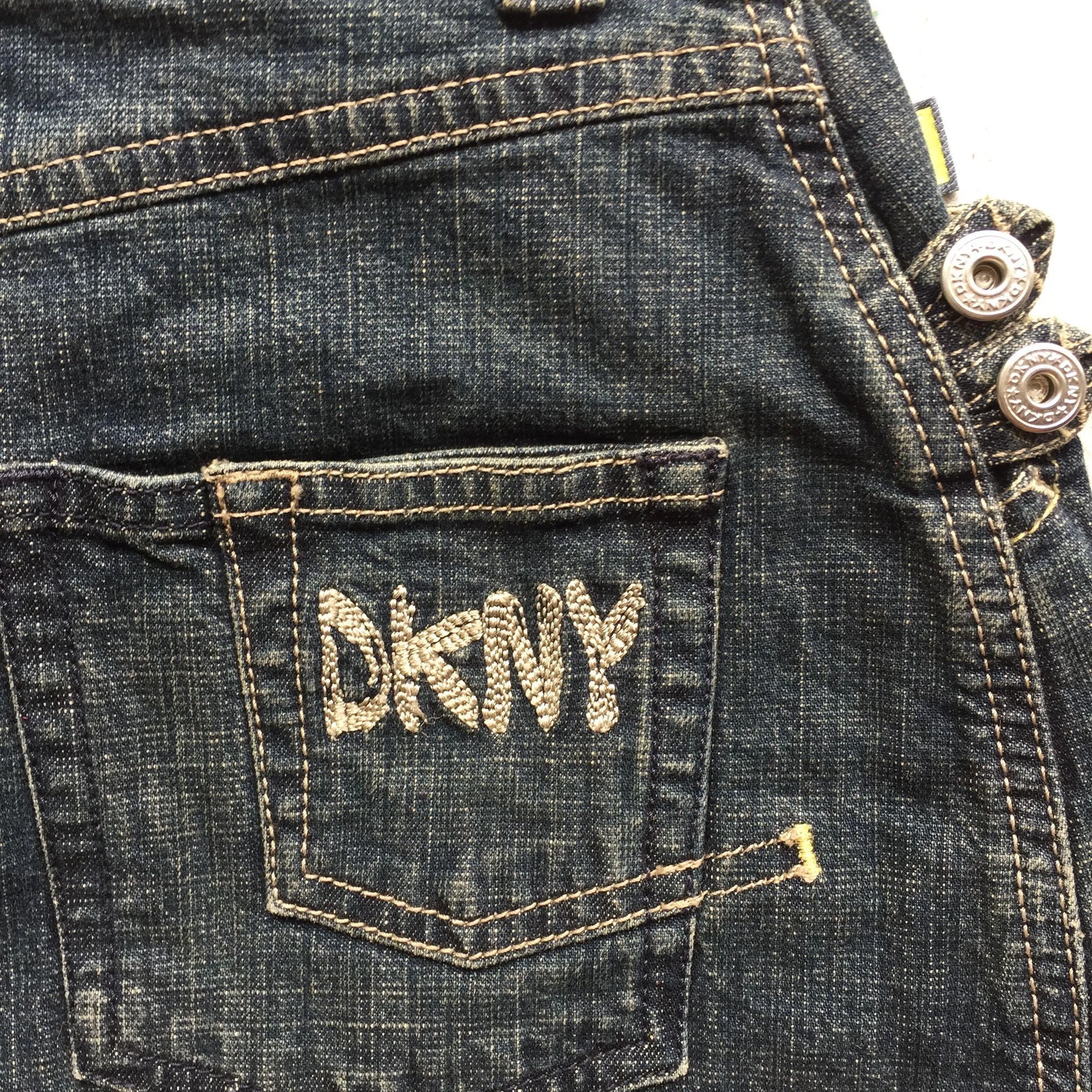 NWT - DKNY Tab Waist Denim Skirt - Size 12
