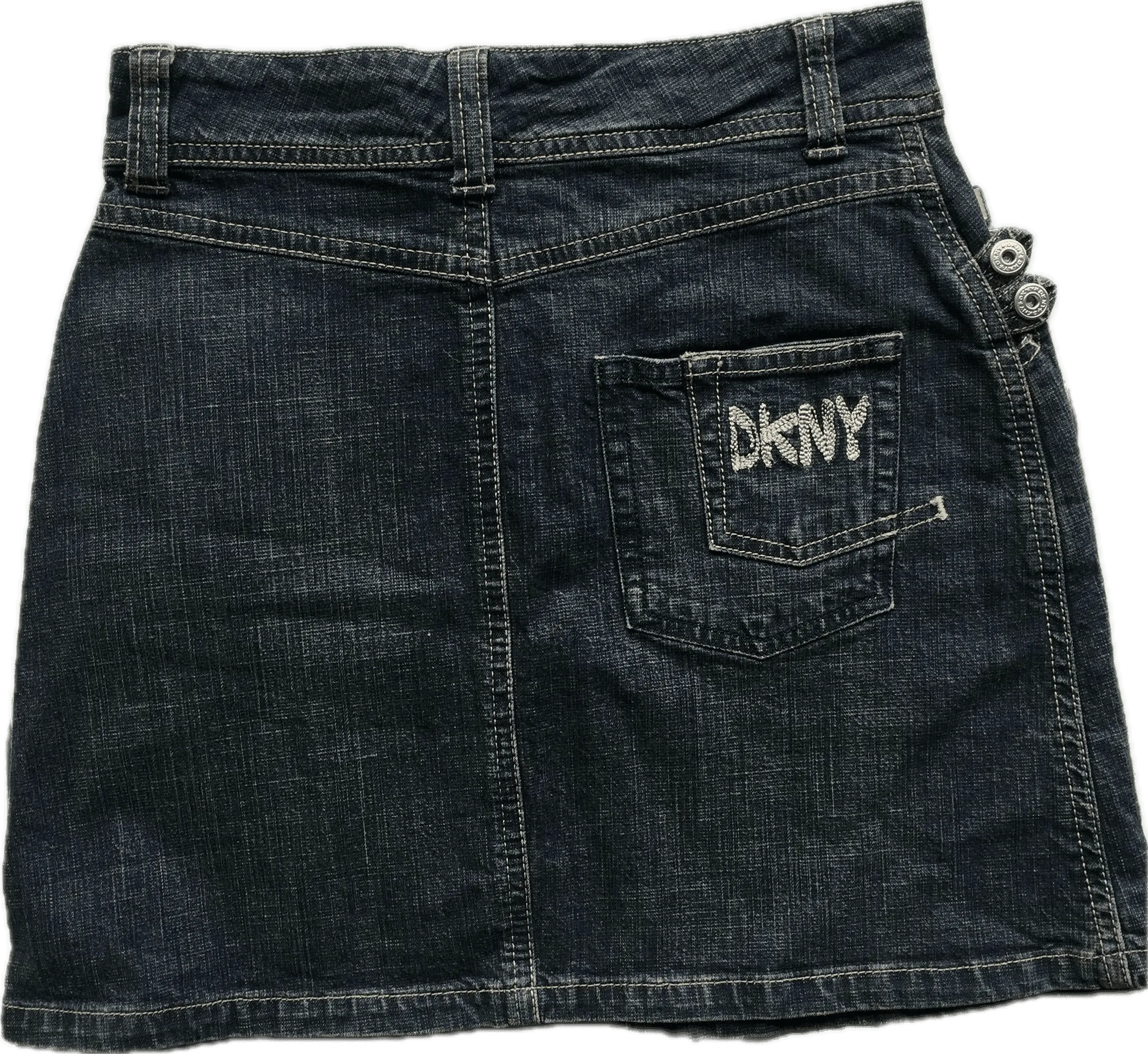 NWT - DKNY Tab Waist Denim Skirt - Size 12