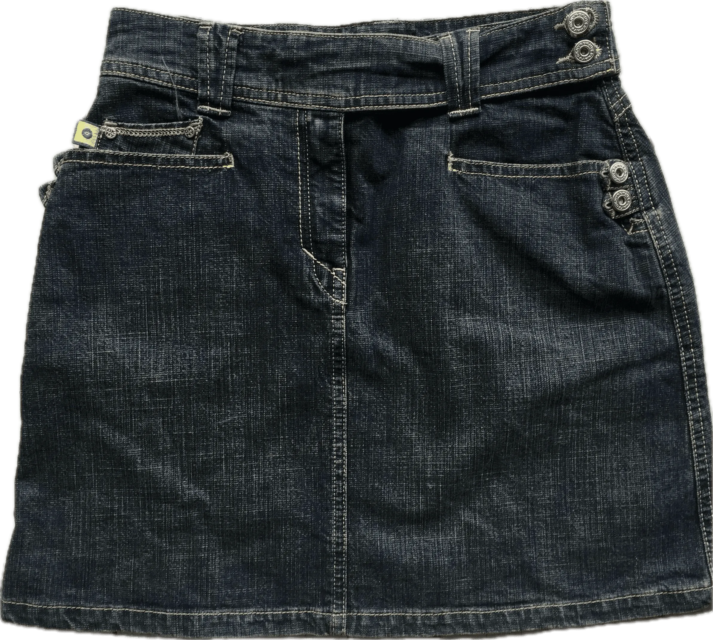 NWT - DKNY Tab Waist Denim Skirt - Size 12